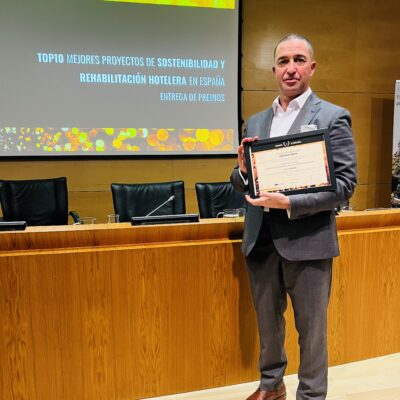 Premio Re Think Hotel en la categoría TSMEDIA al mejor proyecto en sostenibilidad y rehabilitación hotelera en España