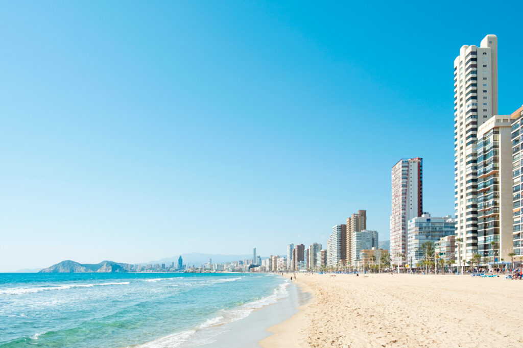 Playa de Levante en Benidorm.