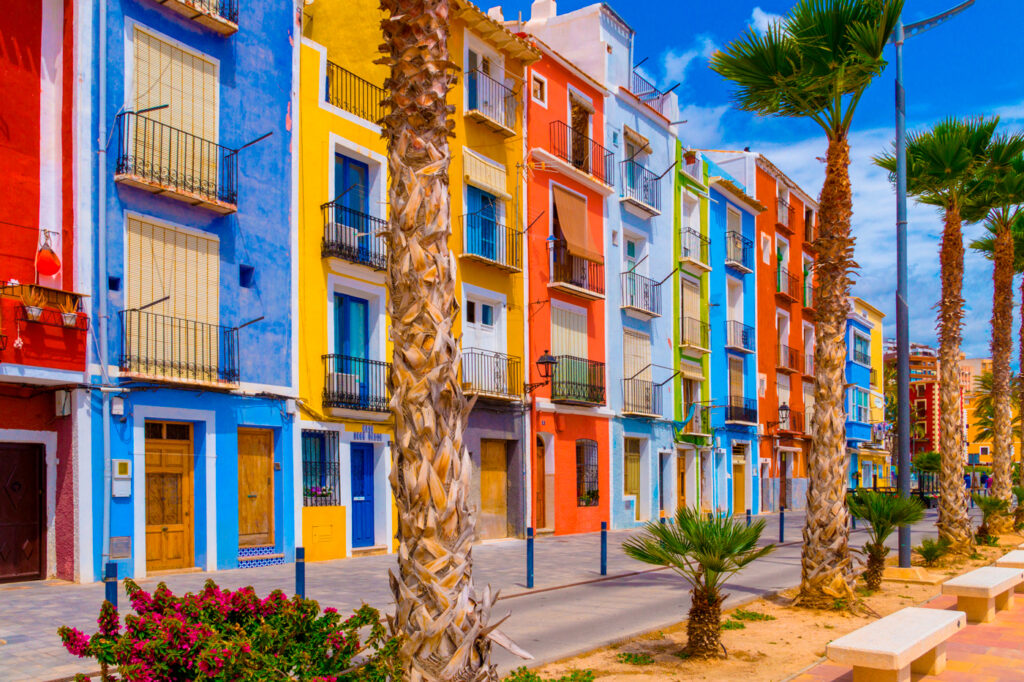 Casas de colores en Villajoyosa.