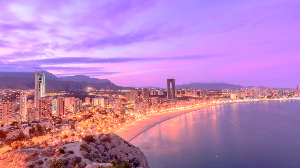 Panorámica de Benidorm en invierno.